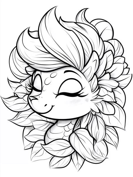 Fierce face of a dragon with big eyes, sharp teeth, and prominent horns.